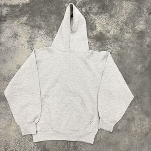 Vtg 80s/90s Gray Made in the USA Russell Athletic Blank Hoodie Size Small